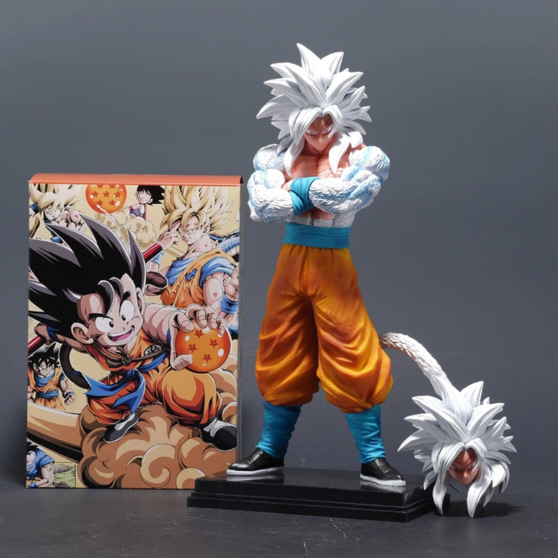 Dragon Ball Son Goku Anime Figure Super Saiyan 5 GK Statue PVC Double Headed Action Doll Model Collection Toys Birthday Gifts Dragon Ball Son Goku Anime Figure Super Saiyan 5 GK Statue PVC Double Headed Action Doll Model Collection Toys Birthday Gifts